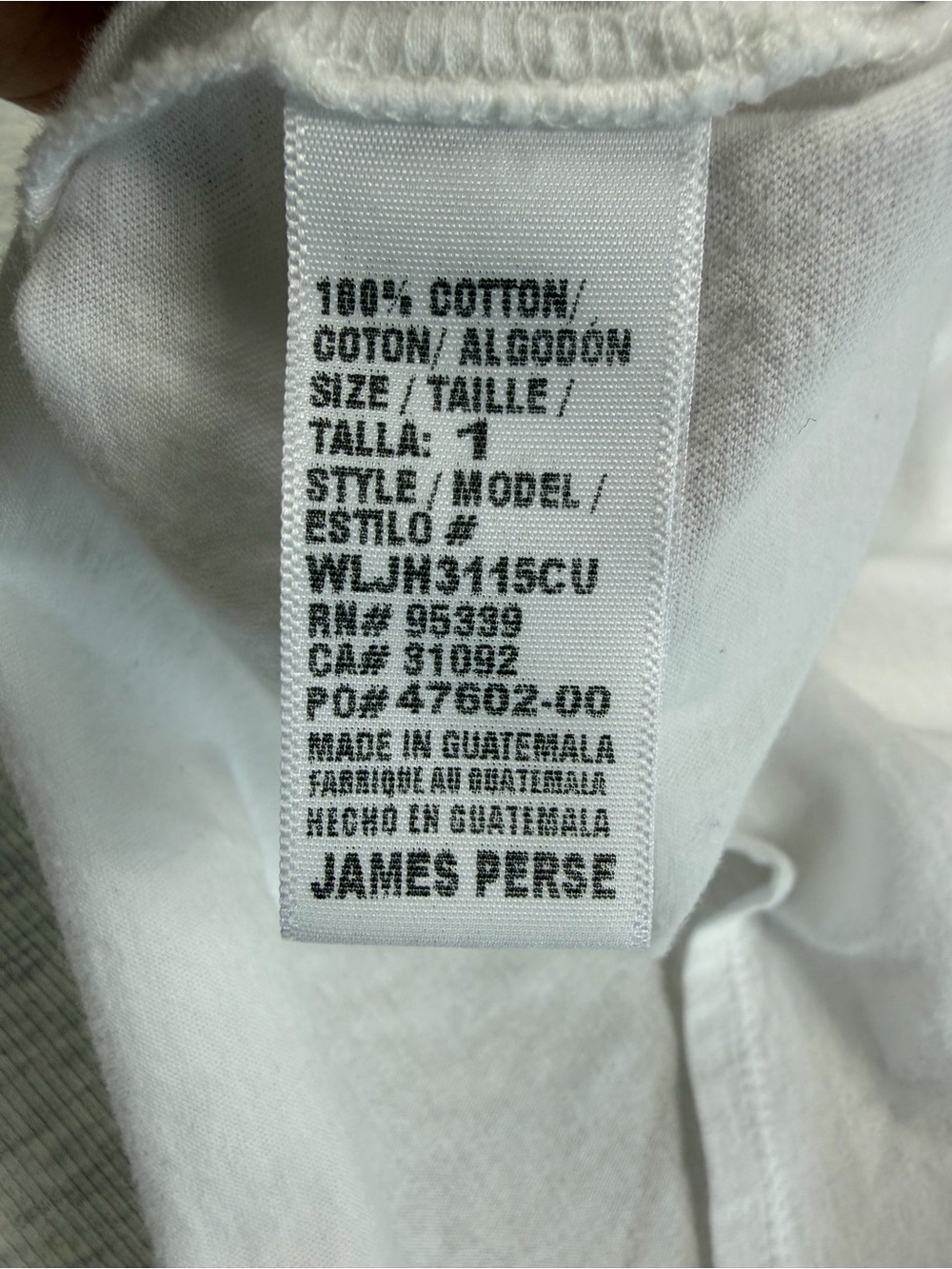 NWT James Perse Standard White Cotton Pocket Tank Top Size 1 (Small) - Picture 6 of 10